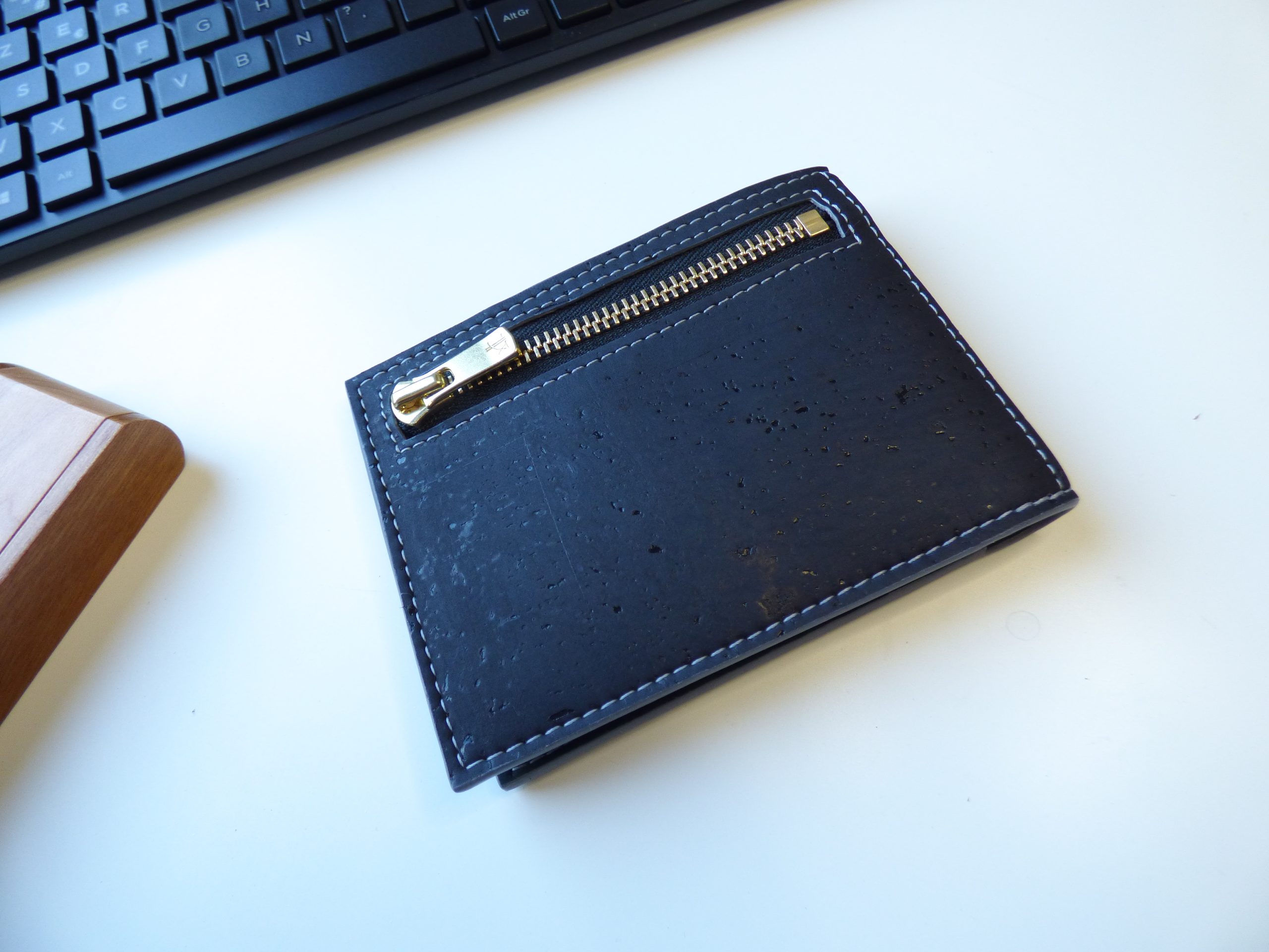 Portefeuille noir zip